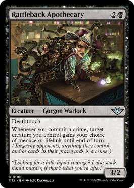 [100]【EN】【FOIL】蛇背の薬剤師/Rattleback Apothecary【OTJ】[U][黒]