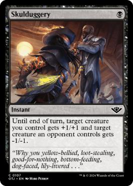 [107]【EN】【FOIL】卑怯な行為/Skulduggery【OTJ】[C][黒]