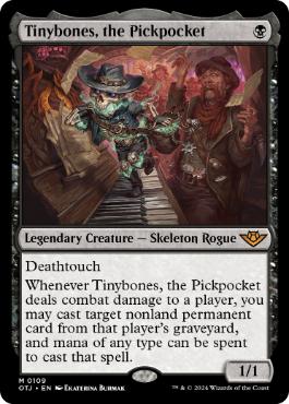 [109]【EN】【FOIL】すりのチビボネ/Tinybones, the Pickpocket【OTJ】[M][黒]