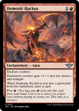 [120]【EN】【FOIL】悪魔の大騒動/Demonic Ruckus【OTJ】[U][赤]
