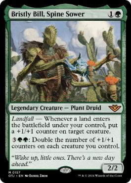 [157]【EN】【FOIL】棘を播く者、逆棘のビル/Bristly Bill, Spine Sower【OTJ】[M][緑]