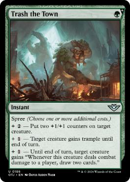 [186]【EN】【FOIL】町荒らし/Trash the Town【OTJ】[U][緑]