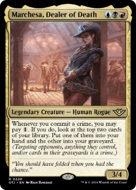 [220]【EN】【FOIL】死のディーラー、マルチェッサ/Marchesa, Dealer of Death【OTJ】[R][多色]
