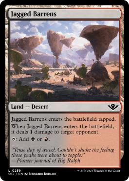 [259]【EN】【FOIL】鋸歯の痩せ地/Jagged Barrens【OTJ】[C][土地]