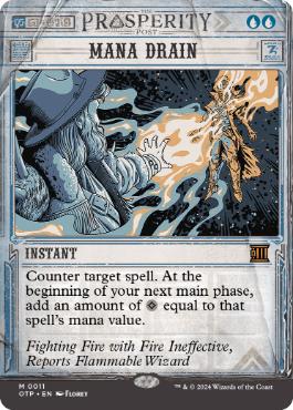 [011]【EN】【FOIL】■ショーケース■マナ吸収/Mana Drain【OTP】[M][青]