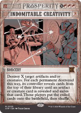 [025]【EN】【FOIL】■ショーケース■不屈の独創力/Indomitable Creativity【OTP】[M][赤]