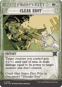 [028]【EN】【FOIL】■ショーケース■直接射撃/Clear Shot【OTP】[U][緑]