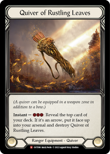 ★特価品★[096]【EN】【Cold Foil】Quiver of Rustling Leaves【OUT】[M][Ranger][Equipment]★特価品★