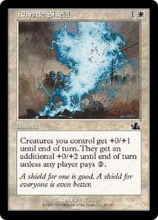 [020]【EN】【FOIL】リスティックの盾/Rhystic Shield【PCY】[C][白]