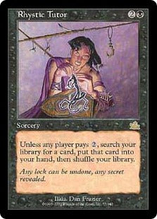 [077]【EN】【FOIL】リスティックの教示者/Rhystic Tutor【PCY】[R][黒]