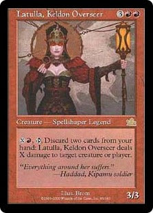 [096]【EN】【FOIL】ケルドの軍監ラトゥーラ/Latulla, Keldon Overseer【PCY】[R][赤]