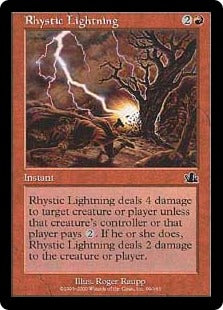[099]【EN】【FOIL】リスティックの稲妻/Rhystic Lightning【PCY】[C][赤]