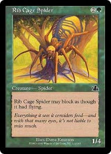 [121]【EN】【FOIL】あばら蜘蛛/Rib Cage Spider【PCY】[C][緑]