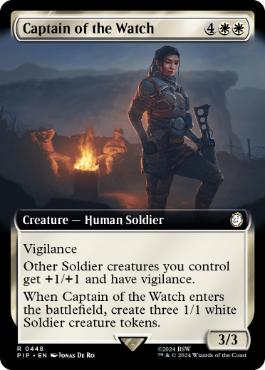 [448]【EN】■拡張アート■警備隊長/Captain of the Watch【PIP】[R][白]