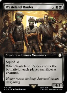 [383]【EN】■拡張アート■ウェイストランド・レイダー/Wasteland Raider【PIP】[R][黒]