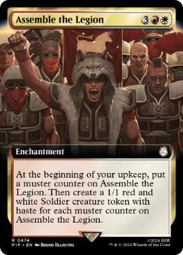 [474]【EN】■拡張アート■軍勢の集結/Assemble the Legion【PIP】[R][多色]