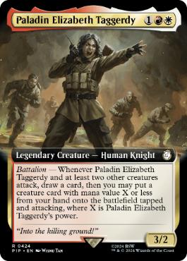 [424]【EN】■拡張アート■パラディン、エリザベス・タガーディ/Paladin Elizabeth Taggerdy【PIP】[R][多色]
