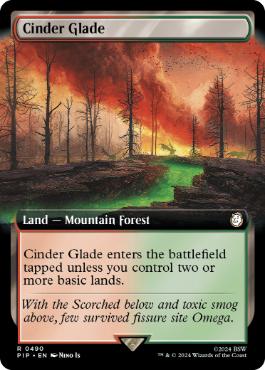 [490]【EN】■拡張アート■燃えがらの林間地/Cinder Glade【PIP】[R][土地]
