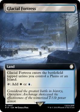 [497]【EN】■拡張アート■氷河の城砦/Glacial Fortress【PIP】[R][土地]