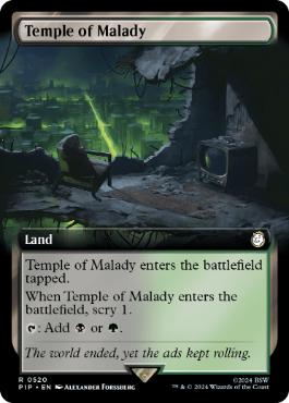 [520]【EN】■拡張アート■疾病の神殿/Temple of Malady【PIP】[R][土地]