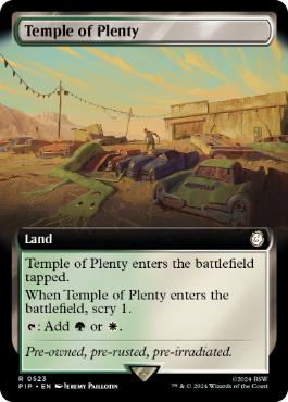 [523]【EN】■拡張アート■豊潤の神殿/Temple of Plenty【PIP】[R][土地]