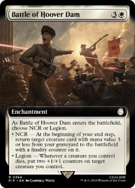 [364]【EN】【FOIL】■拡張アート■フーバーダムの戦い/Battle of Hoover Dam【PIP】[R][白]
