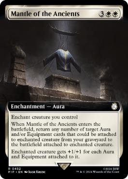 [452]【EN】【FOIL】■拡張アート■古き者のまとい身/Mantle of the Ancients【PIP】[R][白]
