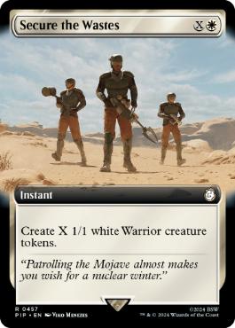 [457]【EN】【FOIL】■拡張アート■荒野の確保/Secure the Wastes【PIP】[R][白]