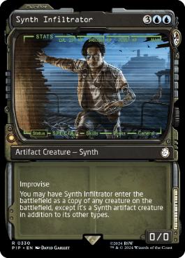 [330]【EN】【FOIL】■ショーケース■シンスの潜入者/Synth Infiltrator【PIP】[R][青]