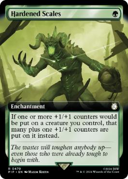 [470]【EN】【FOIL】■拡張アート■硬化した鱗/Hardened Scales【PIP】[R][緑]