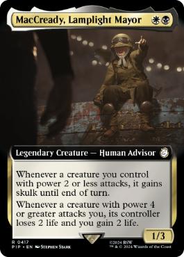 [417]【EN】【FOIL】■拡張アート■ランプライト市長、マクレディ/MacCready, Lamplight Mayor【PIP】[R][多色]