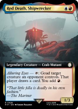 [426]【EN】【FOIL】■拡張アート■船砕き、レッドデス/Red Death, Shipwrecker【PIP】[R][多色]