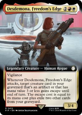 [412]【EN】【FOIL】■拡張アート■自由の階、デズデモーナ/Desdemona, Freedom's Edge【PIP】[R][多色]