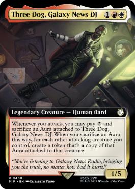 [430]【EN】【FOIL】■拡張アート■ギャラクシー・ニュースのDJ、スリードッグ/Three Dog, Galaxy News DJ【PIP】[R][多色]