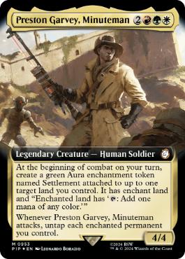 [953]【EN】【サージFOIL】■拡張アート■ミニットマン、プレストン・ガービー/Preston Garvey, Minuteman【PIP】[M][多色]