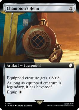 [1010]【EN】【サージFOIL】■拡張アート■勇者の兜/Champion's Helm【PIP】[R][茶]