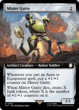 [433]【EN】【FOIL】■拡張アート■Mr.ガッツィー/Mister Gutsy【PIP】[R][茶]
