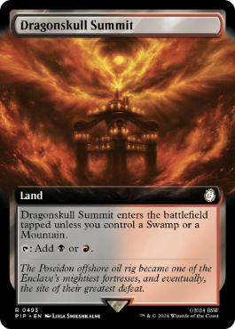 [493]【EN】【FOIL】■拡張アート■竜髑髏の山頂/Dragonskull Summit【PIP】[R][土地]
