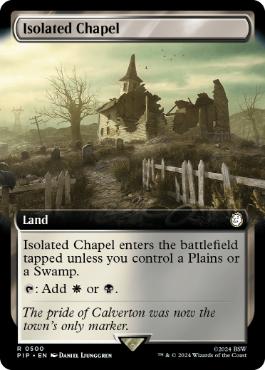 [500]【EN】【FOIL】■拡張アート■孤立した礼拝堂/Isolated Chapel【PIP】[R][土地]