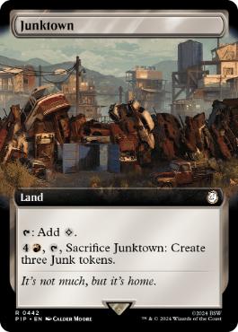 [442]【EN】【FOIL】■拡張アート■ジャンクタウン/Junktown【PIP】[R][土地]