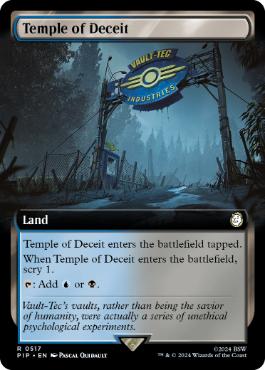[517]【EN】【FOIL】■拡張アート■欺瞞の神殿/Temple of Deceit【PIP】[R][土地]