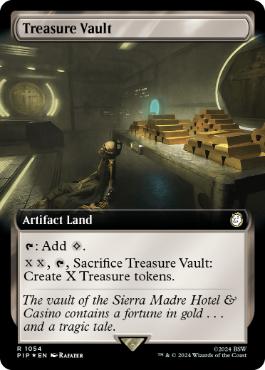 [1054]【EN】【サージFOIL】■拡張アート■宝物庫/Treasure Vault【PIP】[R][土地]