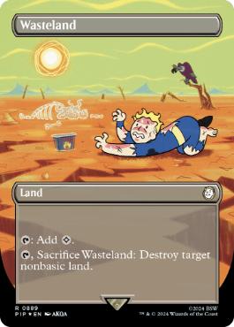 [889]【EN】【サージFOIL】■ボーダーレス■不毛の大地/Wasteland【PIP】[R][土地]