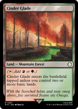 [257]【EN】燃えがらの林間地/Cinder Glade【PIP】[R][土地]