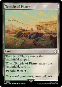 [309]【EN】豊潤の神殿/Temple of Plenty【PIP】[R][土地]