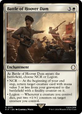 [011]【EN】【FOIL】フーバーダムの戦い/Battle of Hoover Dam【PIP】[R][白]