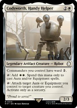 [014]【EN】【FOIL】有能な執事、コズワース/Codsworth, Handy Helper【PIP】[R][白]