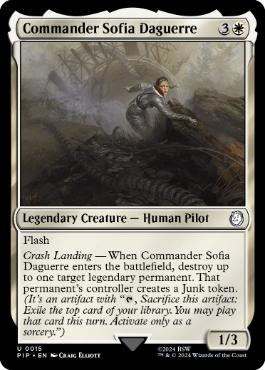 [015]【EN】【FOIL】ソフィア・ダゲール司令官/Commander Sofia Daguerre【PIP】[U][白]