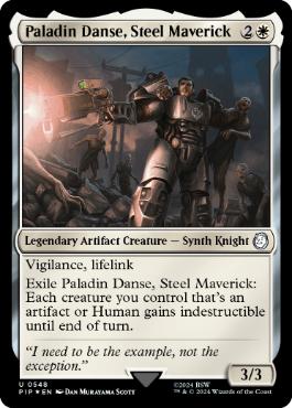 [548]【EN】【サージFOIL】ブラザーフッドの異端者、パラディン・ダンス/Paladin Danse, Steel Maverick【PIP】[U][白]