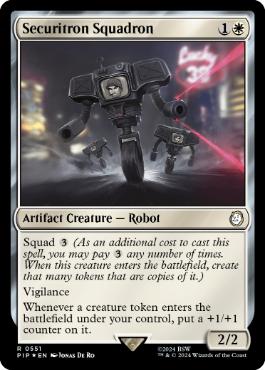 [551]【EN】【サージFOIL】セキュリトロンの戦隊/Securitron Squadron【PIP】[R][白]